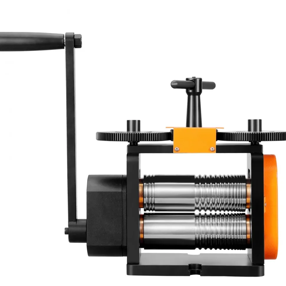 VEVOR Rolling Mill, 2.24"/57 mm Jewelry Rolling Mill Machine, 1: 2 Gear Ratio, 3-in-1 Multi-function Rolling Mill, 0-5.5 mm Press Thickness for Metal Jewelry Making Sheet Square Wire Elliptical