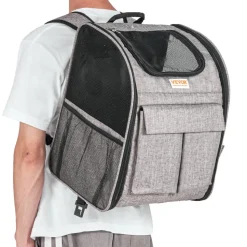 VEVOR Rolling Pet Carrier Backpack with Removable Wheels for Under 18LBS, Large Soft Sided Wheeled Dog Carrier Cat Travel Carrier Airline Approved for Small Dogs and Medium Cats with Upgraded Wheels