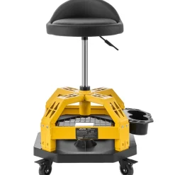 VEVOR Rolling Shop Stool with Wheels, 19.7