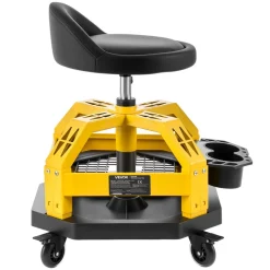 VEVOR Rolling Shop Stool with Wheels, 19.7