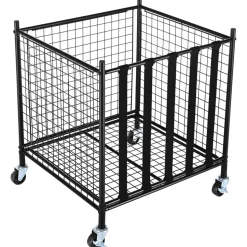 VEVOR Rolling Sports Ball Storage Cart, Lockable Basketball Cage with Double Lids, Sport Equipment Holder Organizer for Indoor Outdoor, Steel Storage Rack for Garages, Playgroup, Gym and Schools