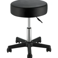 VEVOR Rolling Stools with Wheels, 400 LBS Weight Capacity Adjustable Height Stool with Ultra-Thick Seat Cushion, Swivel Stools Chair for Salon, Bar, Home, Office, Tatoo, Medical, Massage, Black