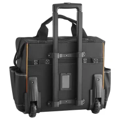 VEVOR Rolling Tool Bag, 110 lbs Load Capacity, 25 Pockets Heavy Duty Roller Tool Bag with Adjustable Telescoping Handle & Stable Base, Toolbag Organizers with Wheels for Electrician, Construction