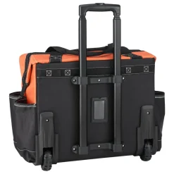 VEVOR Rolling Tool Bag, 110 lbs Load Capacity, 27 Pockets Heavy Duty Roller Tool Bag on Wheels, Adjustable Telescoping Handle & Stable Base, Toolbag Organizers with Wheels for Construction, Mechanic