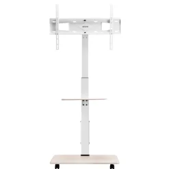 VEVOR Rolling TV Stand, Mobile TV Cart for 32-70 Inch Screens, 25° Left-Right Rotation and Height Adjustable TV Mount with Tray, Holds up to 88 lbs for Corner, Bedroom, Outdoor, Max VESA 600x400mm