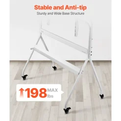 VEVOR Rolling TV Stand, Mobile TV Cart for 35-100 Inch LED/LCD/OLED Flat/Curved TVs, Portable Monitor Stand with Wheels Hold up to 198 lbs for Living Room, Bedroom, Office, Outdoor, Max VESA 800x600mm