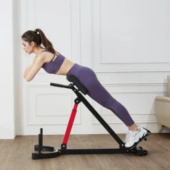 VEVOR Roman Chair Hyperextension Bench, 350 lbs Adjustable Extension Machine, Multi-Function Exercise Equipment for Glute, Hamstring, Lower Back, and Ab Workout, Fitness Weight Bench for Home Gym