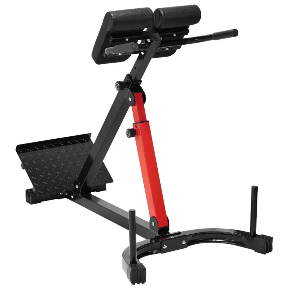 VEVOR Roman Chair Hyperextension Bench, 350 lbs Adjustable Extension Machine, Multi-Function Exercise Equipment for Glute, Hamstring, Lower Back, and Ab Workout, Fitness Weight Bench for Home Gym