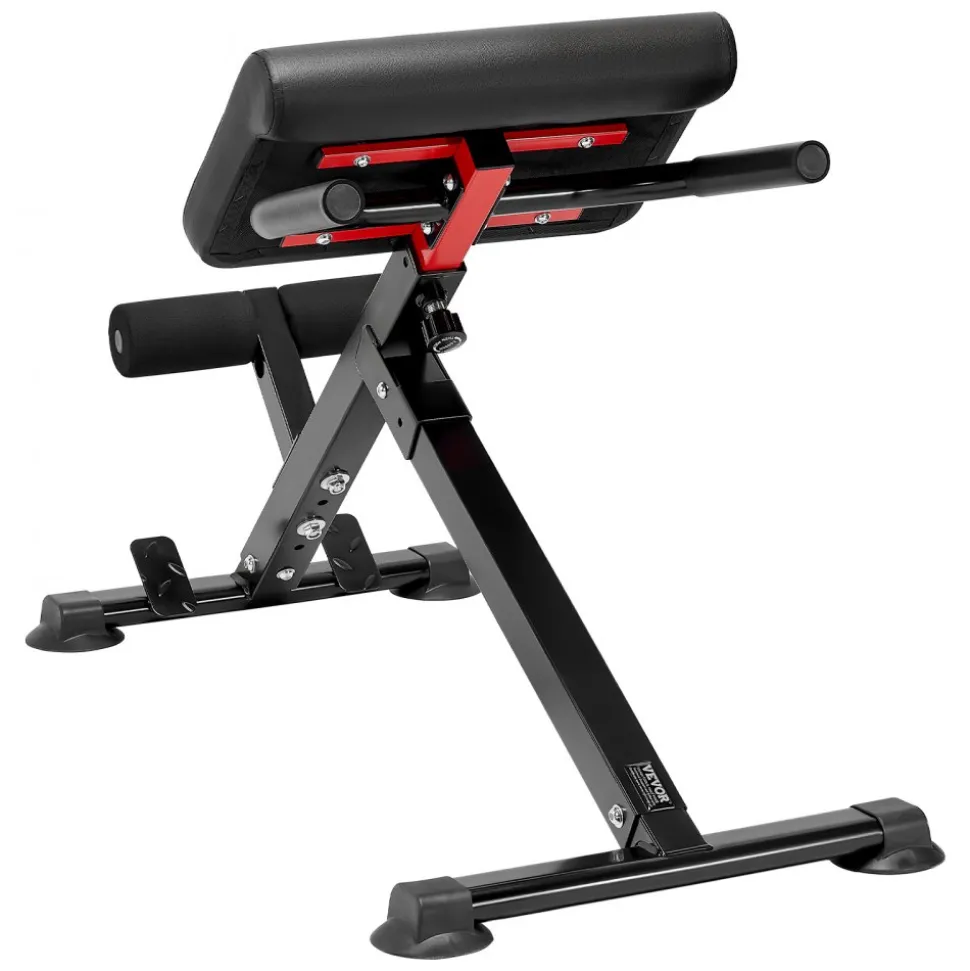 VEVOR Roman Chair Hyperextension Bench, 250 lbs Adjustable & Foldable Extension Machine, Multi-Function Exercise Equipment for Glute, Hamstring, Back, and Ab Workout, Fitness Weight Bench for Home Gym
