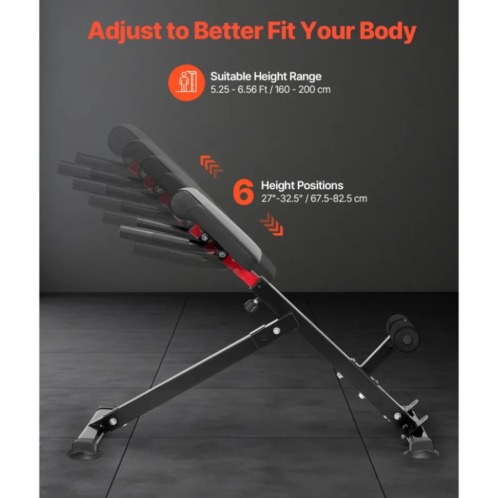 VEVOR Roman Chair Hyperextension Bench, 250 lbs Adjustable & Foldable Extension Machine, Multi-Function Exercise Equipment for Glute, Hamstring, Back, and Ab Workout, Fitness Weight Bench for Home Gym