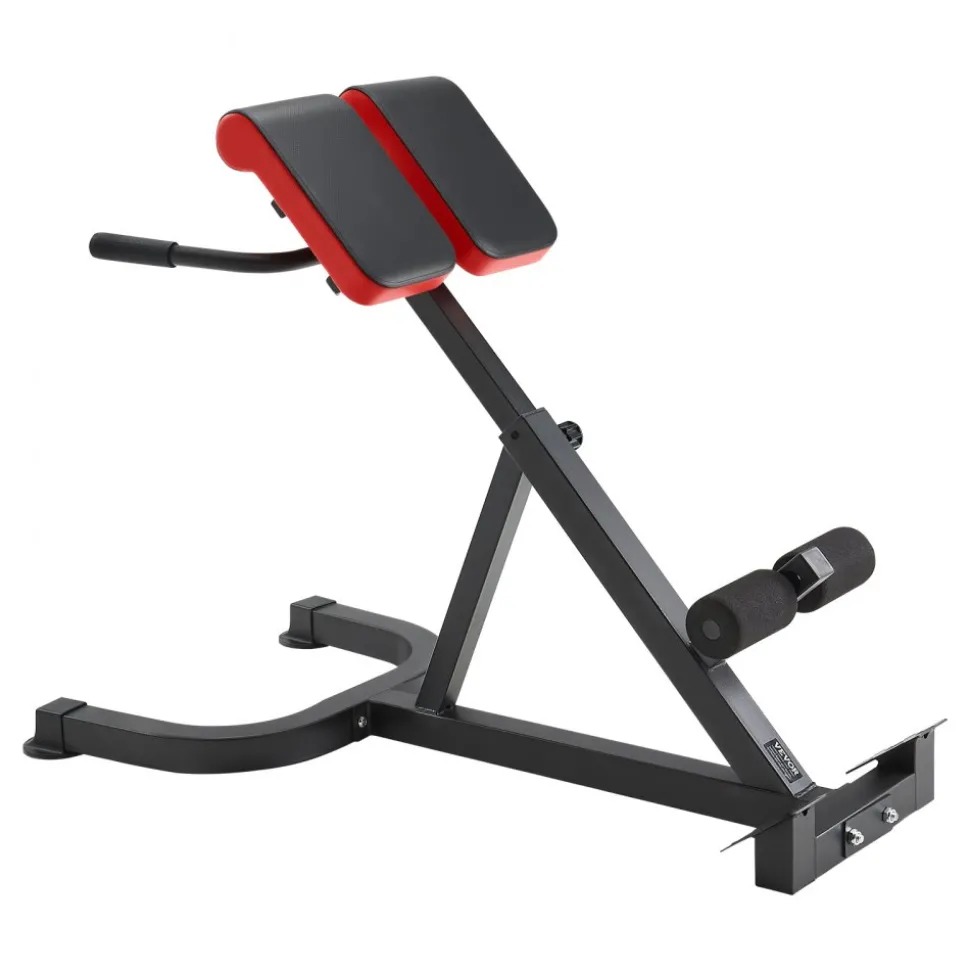 VEVOR Roman Chair Hyperextension Bench, 300 lbs Adjustable Extension Machine, Multi-Function Exercise Equipment for Glute, Hamstring, Lower Back, and Ab Workout, Fitness Weight Bench for Home Gym
