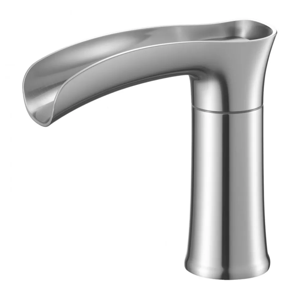 VEVOR Roman Tub Faucet, 3 Hole Waterfall Bathtub Faucet, Zinc Alloy Bath Tubs Faucets Set with 2 Handles, Deck Mount Bath Tub Faucets Set for Pet Washing, Adult Bathing, Silver, Hot & Cold Control
