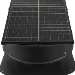 VEVOR Roof Attic Exhaust Fan, 50W Smart Solar Roof Ventilation Fan with Thermostat, Remote Control, 3000 CFM Airflow Built-in Smoke Sensor with Auto Stop for Cooling and Dehumidification