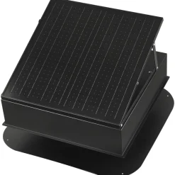 VEVOR Roof Attic Exhaust Fan, 35W Smart Solar Roof Ventilation Fan Auto Temperature Control, 2400 CFM Airflow Built-in Brushless DC Motor for Cooling and Dehumidification, No Remote