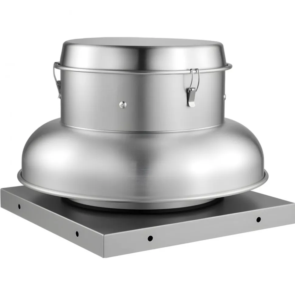 VEVOR Roof Exhaust Fan, Attic Vent Fan with High-Power Motor, 21 inch Fan Base Heavy-Duty Aluminum Alloy, Speed Control Adjustable Airflow 900/1500 CFM, Compact for Garage,Kitchen,Bathroom, Silver