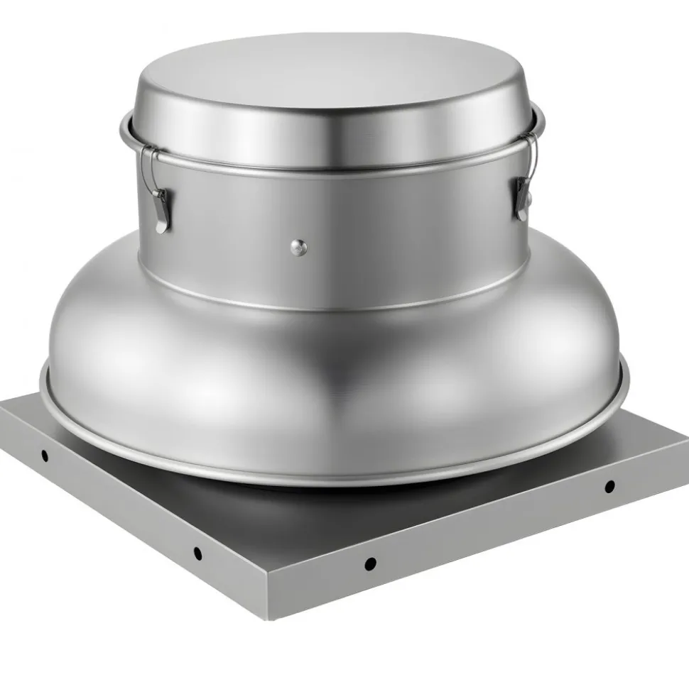 VEVOR Roof Exhaust Fan, Attic Vent Fan with High-Power Motor, 21 inch Fan Base Heavy-Duty Aluminum Alloy, Speed Control Adjustable Airflow 900/1500 CFM, Compact for Garage,Kitchen,Bathroom, Silver