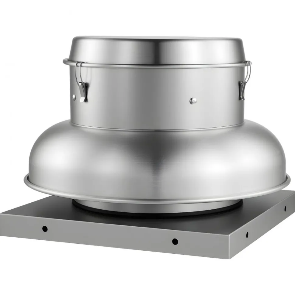 VEVOR Roof Exhaust Fan, Attic Vent Fan with High-Power Motor, 21 inch Fan Base Heavy-Duty Aluminum Alloy, Speed Control Adjustable Airflow 900/1500 CFM, Compact for Garage,Kitchen,Bathroom, Silver