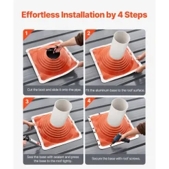 VEVOR Roof Pipe Flashing Boot, Fit Pipe OD 10