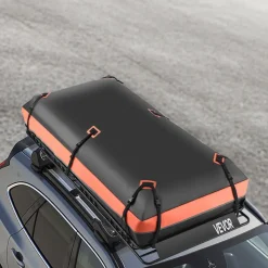 VEVOR Roof Rack Basket, 84 x 39 x 4.1 in, Universal Rooftop Cargo Carrier with 7.9 x 3.9 x 10.2 in Cargo Bag, Net, Ratchet Straps, 250 lbs Max Load Capacity Car Top Luggage Holder, for SUV Truck Car