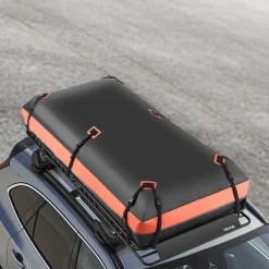 VEVOR Roof Rack Basket, 84 x 39 x 4.1 in, Universal Rooftop Cargo Carrier with 7.9 x 3.9 x 10.2 in Cargo Bag, Net, Ratchet Straps, 250 lbs Max Load Capacity Car Top Luggage Holder, for SUV Truck Car