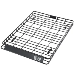 VEVOR Roof Rack Basket, 64 x 50 x 4.1 in, Universal Rooftop Cargo Carrier with Two 35.4 x 39.4 in Cargo Net,150 lbs Max Car Top Luggage Holder, 4.1 in Fence, Anti-Rust Alloy Steel, for SUV Truck Car