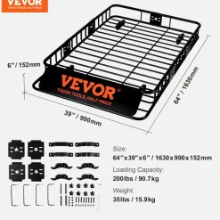 VEVOR Roof Rack Cargo Basket, 64