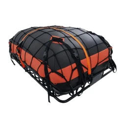 VEVOR Roof Rack Cargo Basket, 54 x 34 x 4 in, Heavy Duty Roof Top Carrier Basket with Waterproof Bag, Cargo Net, Ratchet Straps, 200 lbs Capacity, Universal Car Top Luggage Holder, for SUV Truck Car