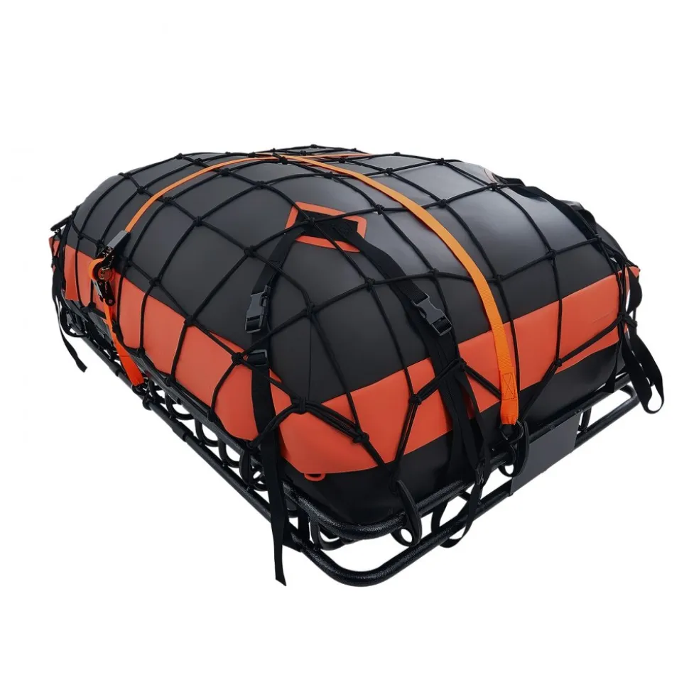 VEVOR Roof Rack Cargo Basket, 54 x 34 x 4 in, Heavy Duty Roof Top Carrier Basket with Waterproof Bag, Cargo Net, Ratchet Straps, 200 lbs Capacity, Universal Car Top Luggage Holder, for SUV Truck Car