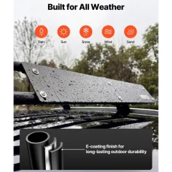 VEVOR Roof Rack Cargo Basket, 64 x 39 x 4 in, Heavy Duty Roof Top Carrier Basket with Folding Design, 200 lbs Capacity, All-Weather Easy-Install Car Top Luggage Holder, Universal Fit for SUV Truck Car