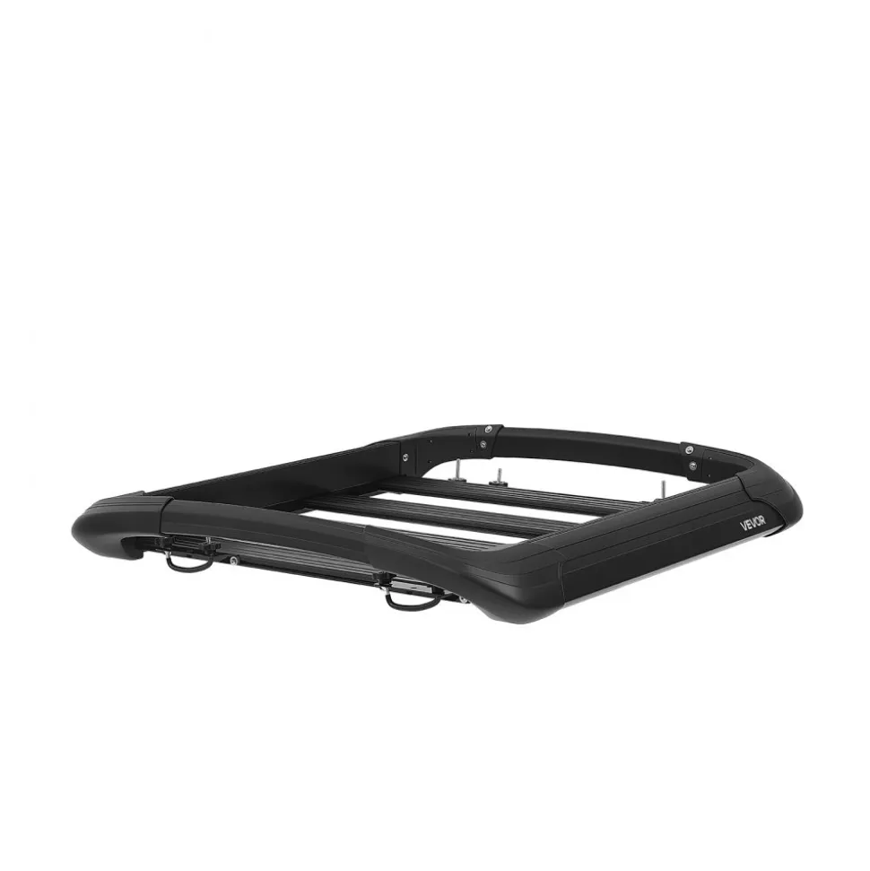 VEVOR Roof Rack Cargo Basket, 38 x 38 x 5.59 in, Universal Heavy Duty Roof Top Carrier Basket, 150 lbs Capacity, All-Weather Car Top Luggage Holder, Fits Crossbars up to 3.54 x 1.97 in, for SUV Truck