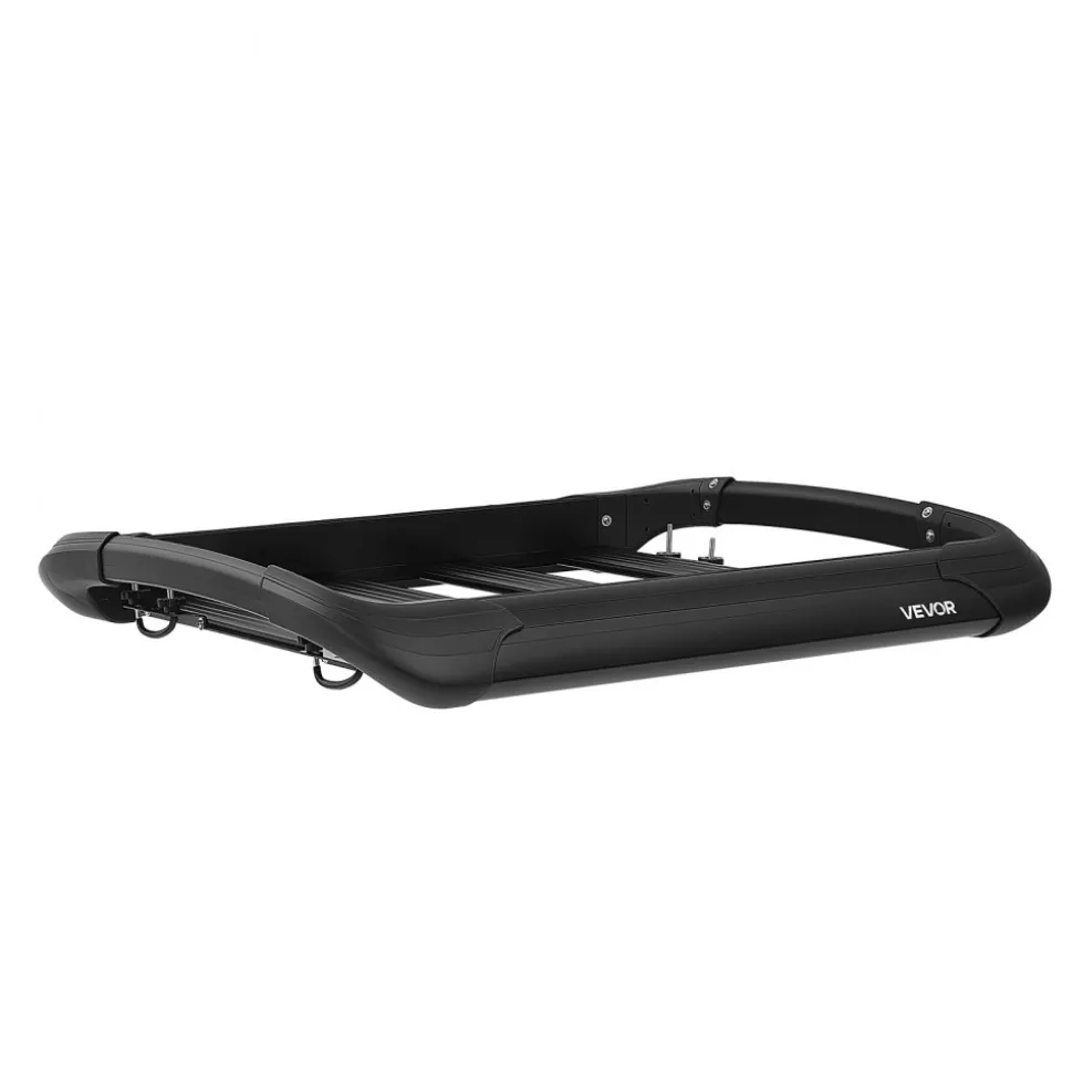VEVOR Roof Rack Cargo Basket, 38 x 38 x 5.59 in, Universal Heavy Duty Roof Top Carrier Basket, 150 lbs Capacity, All-Weather Car Top Luggage Holder, Fits Crossbars up to 3.54 x 1.97 in, for SUV Truck