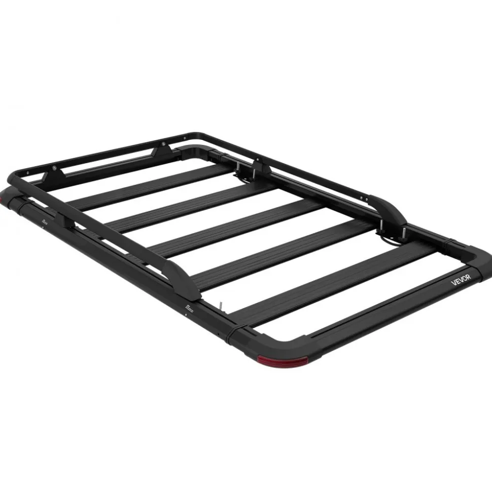 VEVOR Roof Rack Cargo Basket, 64 x 39 x 4.53 in, Heavy Duty Roof Top Carrier Basket with Extension, 200 lbs Capacity, All-Weather Car Top Luggage Holder, Universal Fit for SUVs Trucks Vehicles Pickups