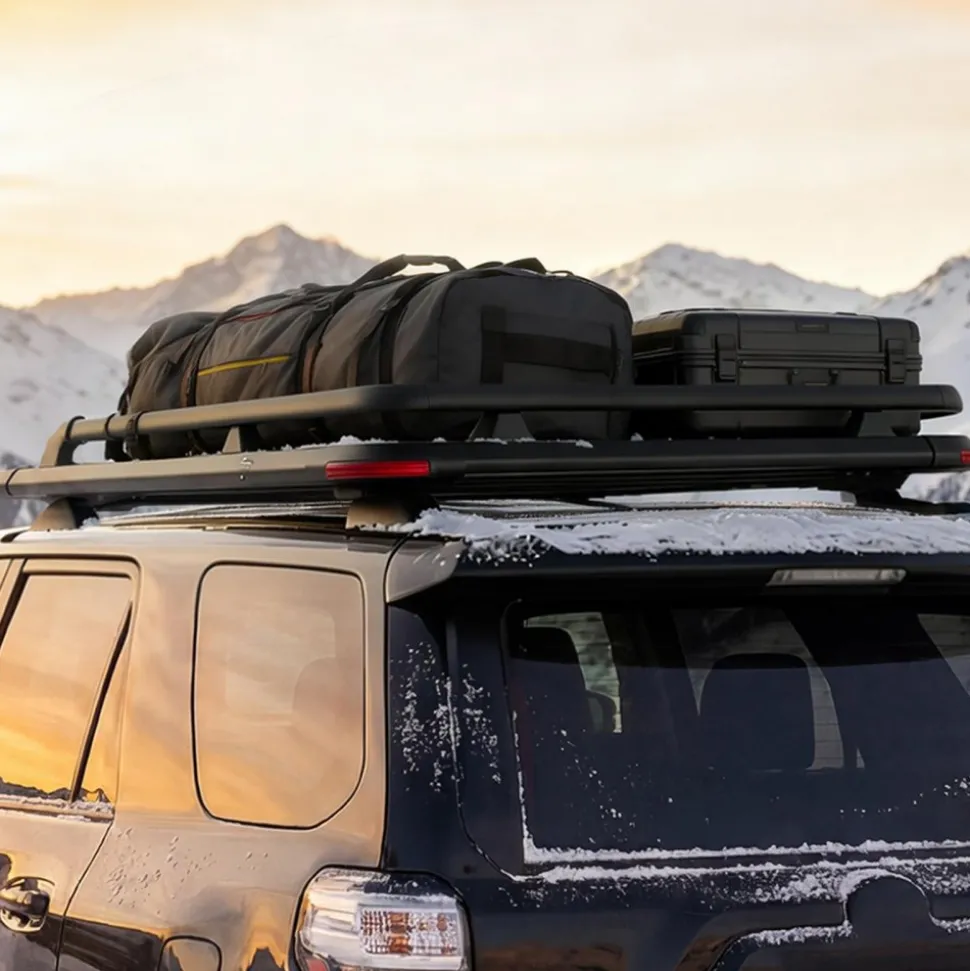 VEVOR Roof Rack Cargo Basket, 64 x 39 x 4.53 in, Heavy Duty Roof Top Carrier Basket with Extension, 200 lbs Capacity, All-Weather Car Top Luggage Holder, Universal Fit for SUVs Trucks Vehicles Pickups