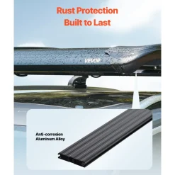 VEVOR Roof Rack Cargo Carrier, 48 x 40 x 5.6 in, Universal Rooftop Cargo Basket, Car Top Luggage Holder with 150 lbs Max Load Capacity, 4.1 in Fence, Anti-Rust Alloy Steel, Wind Fairing, for SUV Car
