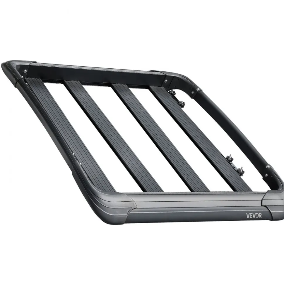 VEVOR Roof Rack Cargo Carrier, 48 x 40 x 5.6 in, Universal Rooftop Cargo Basket, Car Top Luggage Holder with 150 lbs Max Load Capacity, 4.1 in Fence, Anti-Rust Alloy Steel, Wind Fairing, for SUV Car