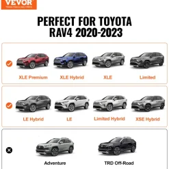 VEVOR Roof Rack Cross Bars, Compatible with 2011-2021 Jeep Grand Cherokee with Grooved Side Rails, 200lbs Load Capacity, Aluminum Crossbars with Locks, for Rooftop Cargo Carrier Bag Luggage Kayak Bike