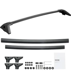 VEVOR Roof Rack Cross Bars, Compatible with 2011-2021 Jeep Grand Cherokee with Grooved Side Rails, 200lbs Load Capacity, Aluminum Crossbars with Locks, for Rooftop Cargo Carrier Bag Luggage Kayak Bike