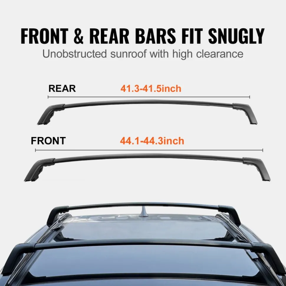 VEVOR Roof Rack Cross Bars, Compatible with 2011-2021 Jeep Grand Cherokee with Grooved Side Rails, 200lbs Load Capacity, Aluminum Crossbars with Locks, for Rooftop Cargo Carrier Bag Luggage Kayak Bike