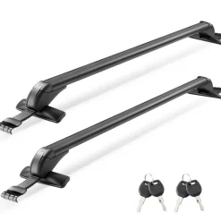 VEVOR Roof Rack Cross Bars, Universal Fit for Naked Roofs Without Raised Rails/Flush Rail/Black Moldings, 165 LBS Capacity, Lockable Heavy Duty Aluminum Crossbar Racks Roof Rail Rooftop Luggage Canoe