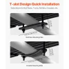 VEVOR Roof Rack Water Tank, 7 Gal, Multi-Dispensing Outdoor Tank with 2 Splash-Guard Panels & T-slot, High-Capacity Aluminum Tank with Pressurization Port, Fit for Trunks, Roll Bars, Crossbars