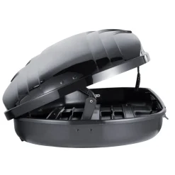 VEVOR Rooftop Cargo Carrier, 11 Cubic Feet Roof Cargo Box, ABS Hard Shell Roof Box, with Dual-Sided Opening and 2 Reinforced Straps, Aerodynamic, Suitable for most Crossbar, for Car, Wagon, SUV, Black