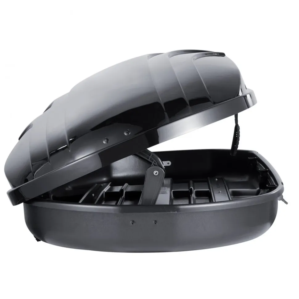 VEVOR Rooftop Cargo Carrier, 11 Cubic Feet Roof Cargo Box, ABS Hard Shell Roof Box, with Dual-Sided Opening and 2 Reinforced Straps, Aerodynamic, Suitable for most Crossbar, for Car, Wagon, SUV, Black