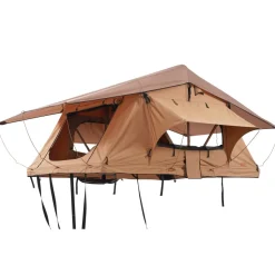 VEVOR Rooftop Tent Hard Shell, Naturnest Rooftop Tent Hardshell for 2-3 Person, Folding Hard Shell Roof Top Tent with Telescopic Ladder Mattress PVC Cover Bag, Waterproof for Jeep SUV Van Pickup Truck