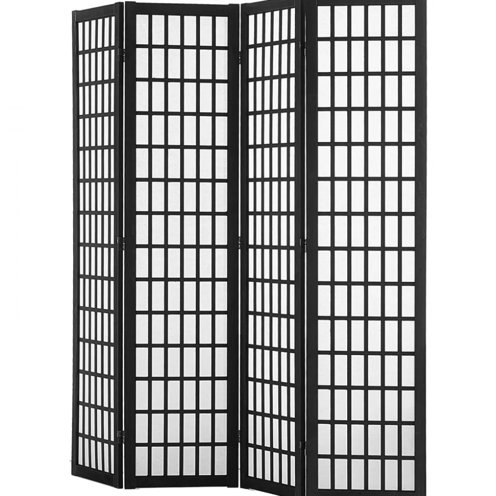 VEVOR Room Divider, 4 Panel Japanese Room Divider, Wood Folding Privacy Screen Indoor, Japanese Partition Dividers Portable Decoration Screens, for Room Separation Home Office Restaurant & Bedroom