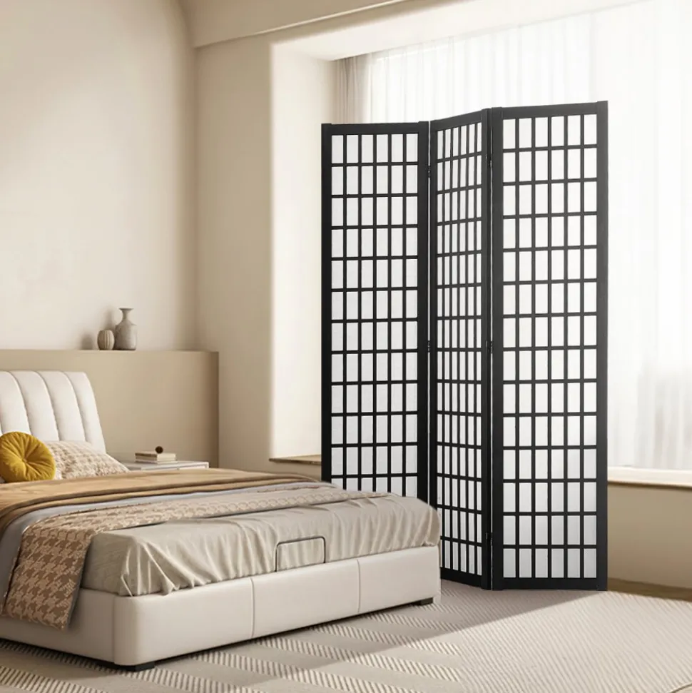 VEVOR Room Divider, 4 Panel Japanese Room Divider Screen, Wood Folding Privacy Screen Indoor, Japanese Partition Portable Decoration Dividers, for Room Separation Home Office Restaurant & Bedroom