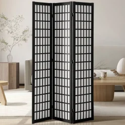 VEVOR Room Divider, 4 Panel Japanese Room Divider Screen, Wood Folding Privacy Screen Indoor, Japanese Partition Portable Decoration Dividers, for Room Separation Home Office Restaurant & Bedroom