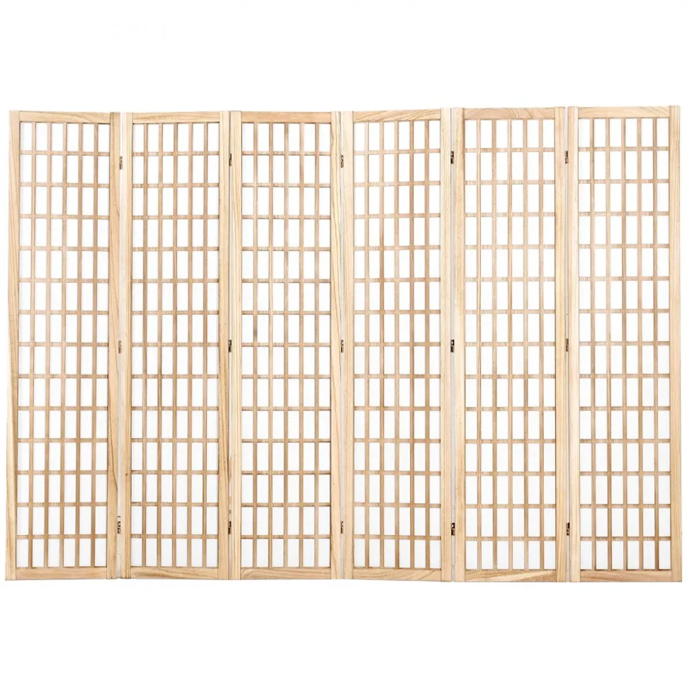 VEVOR Room Divider, 6 Panel Japanese Room Divider, Wood Folding Privacy Screen Indoor, Japanese Partition Dividers Portable Decoration Screens, for Room Separation Home Office Restaurant & Bedroom