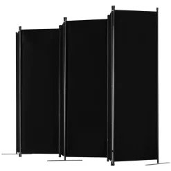 VEVOR Room Divider, 6 Panel Room Divider, Folding Privacy Screen and Portable Partition Divider for Room Separation, Freestanding Room Partitions for Office, Bedroom, Study, Black