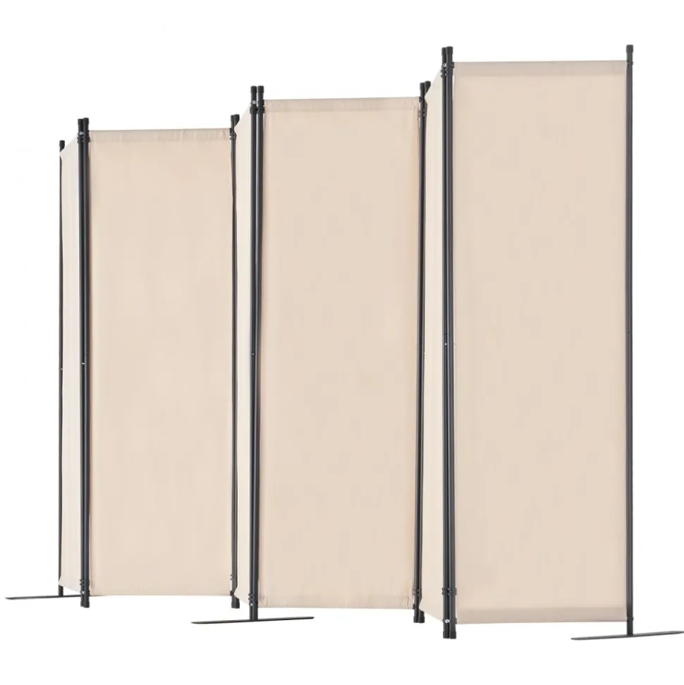 VEVOR Room Divider, 6 Panel Room Divider, Folding Privacy Screen and Portable Partition Divider for Room Separation, Freestanding Room Partitions for Office, Bedroom, Study, Beige