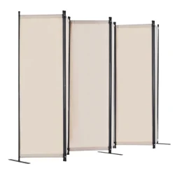 VEVOR Room Divider, 6 Panel Room Divider, Folding Privacy Screen and Portable Partition Divider for Room Separation, Freestanding Room Partitions for Office, Bedroom, Study, Beige